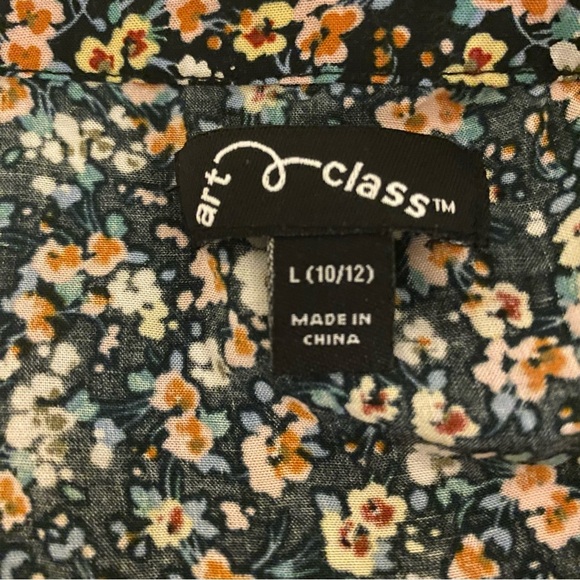 Art Class Girls 10/12 Large Sleeveless Floral Long Dress - Picture 6 of 14
